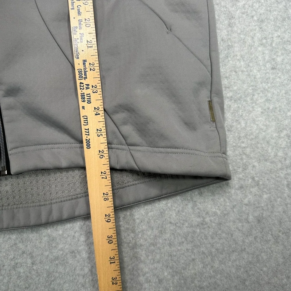 Adidas ClimaProof Wind Warm Full Zip Jacket Mens Medium Gray Black Athletic